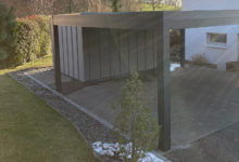 Pool house aluminium avec puits de lumière